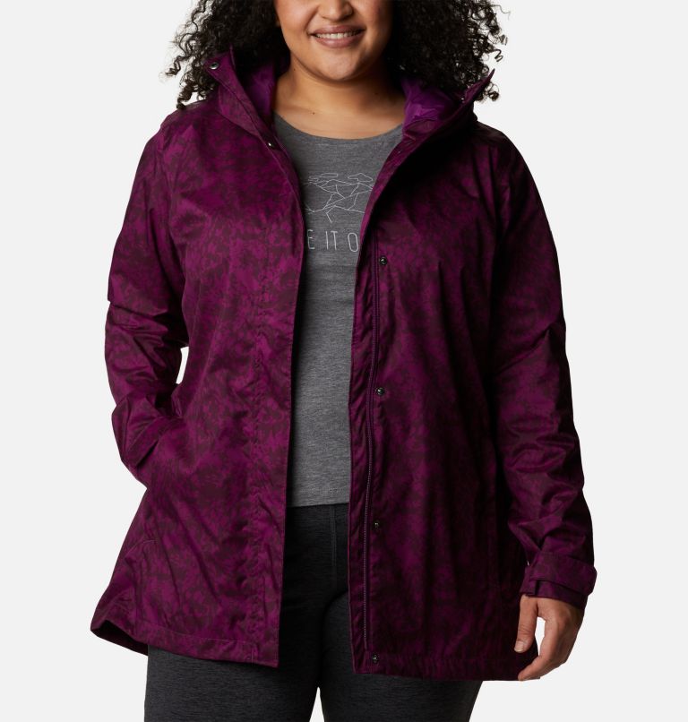 Splash A Little II Jacket | 576 | 1X, Color: Plum Florescence Print, image 6