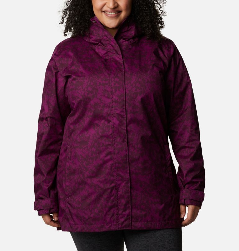 Splash A Little II Jacket | 576 | 1X, Color: Plum Florescence Print, image 1