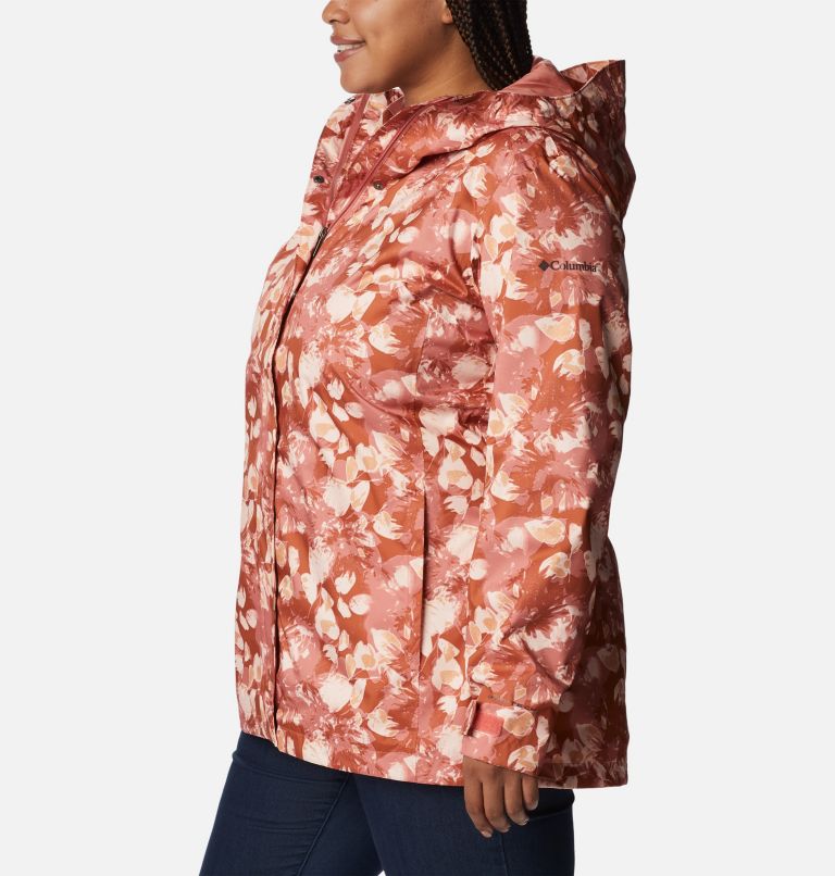 Women’s Splash A Little II Rain Jacket - Plus Size, Color: Dark Coral Solarized Tonal, image 3