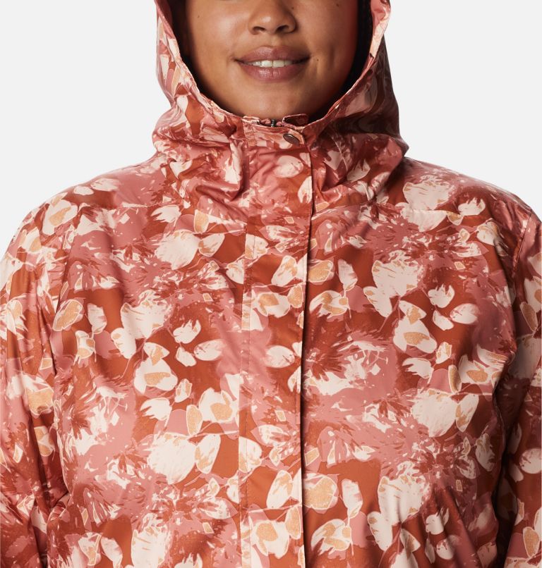 Women’s Splash A Little II Rain Jacket - Plus Size, Color: Dark Coral Solarized Tonal, image 4