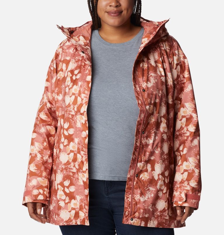 Women’s Splash A Little II Rain Jacket - Plus Size, Color: Dark Coral Solarized Tonal, image 6