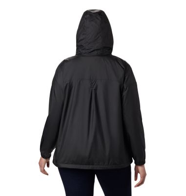 plus size windbreaker with hood