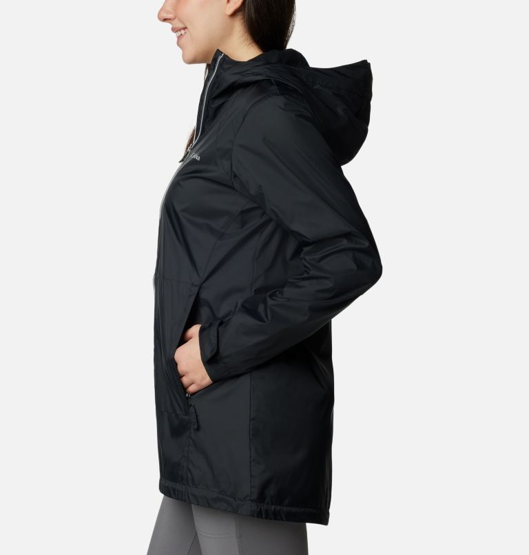 Women’s Switchback Lined Long Jacket, Color: Black, image 3