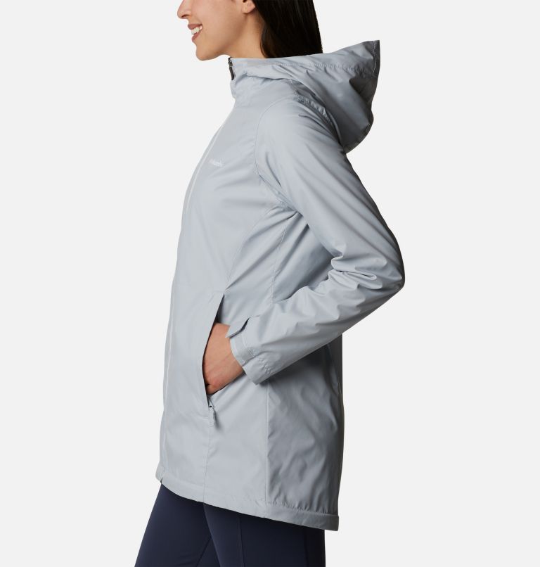 Women’s Switchback Lined Long Jacket, Color: Cirrus Grey, image 3