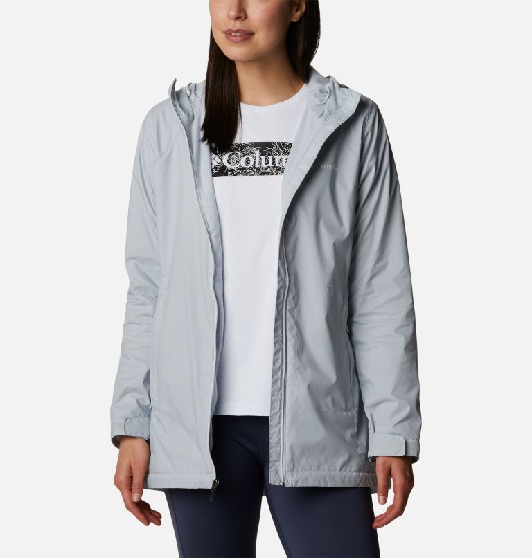 Women’s Switchback Lined Long Jacket, Color: Cirrus Grey, image 7