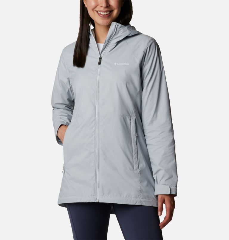 Women’s Switchback Lined Long Jacket, Color: Cirrus Grey, image 1