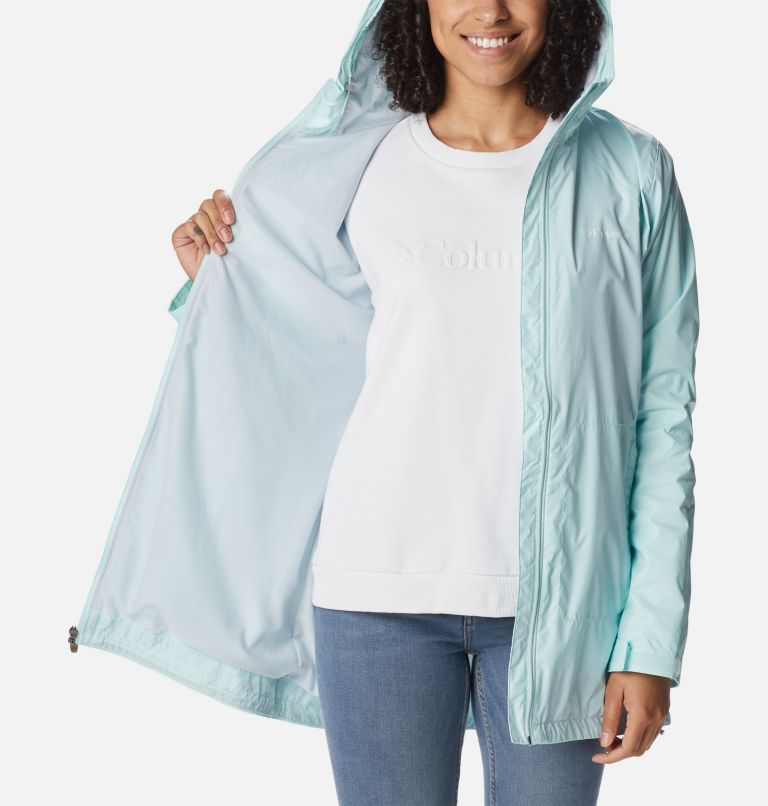 Women’s Switchback Lined Long Jacket, Color: Icy Morn