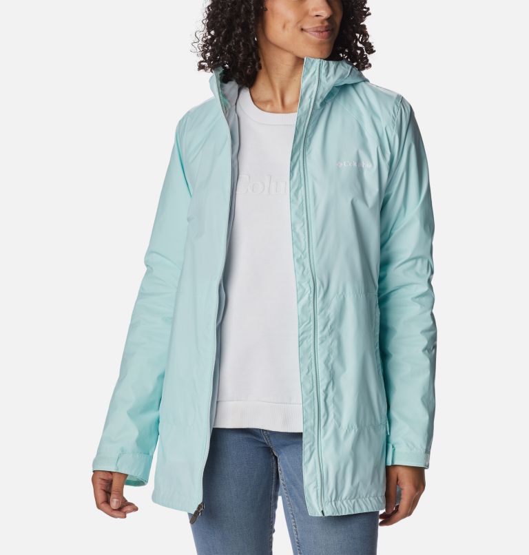 Women’s Switchback Lined Long Jacket, Color: Icy Morn, image 7