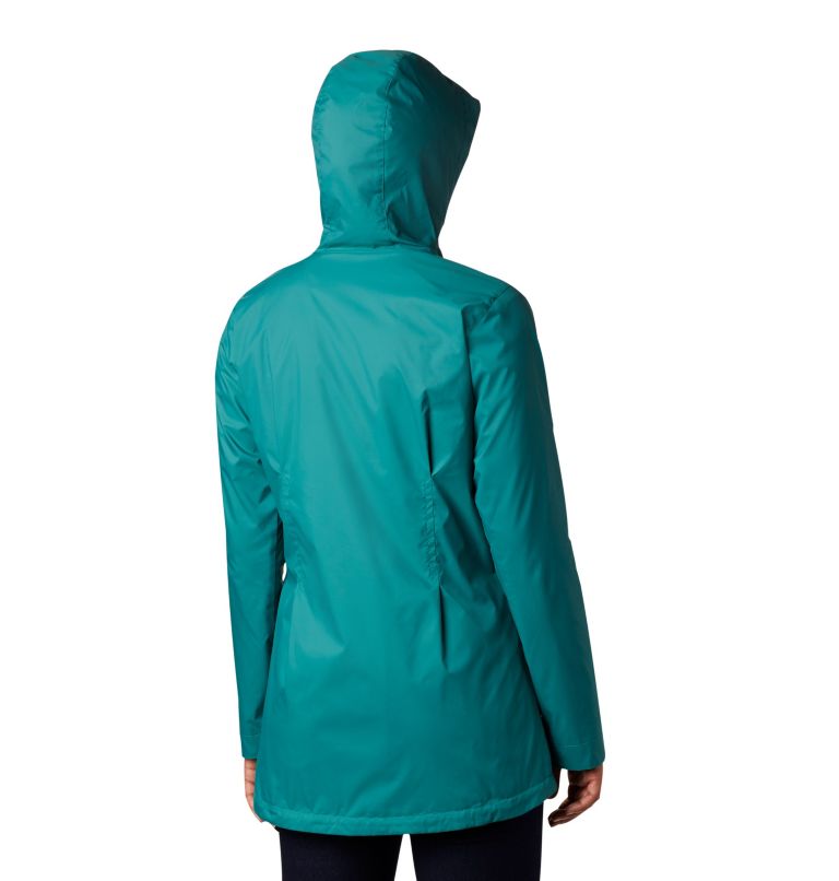 Women’s Switchback Lined Long Jacket, Color: Waterfall, Nocturnal Lining, image 2