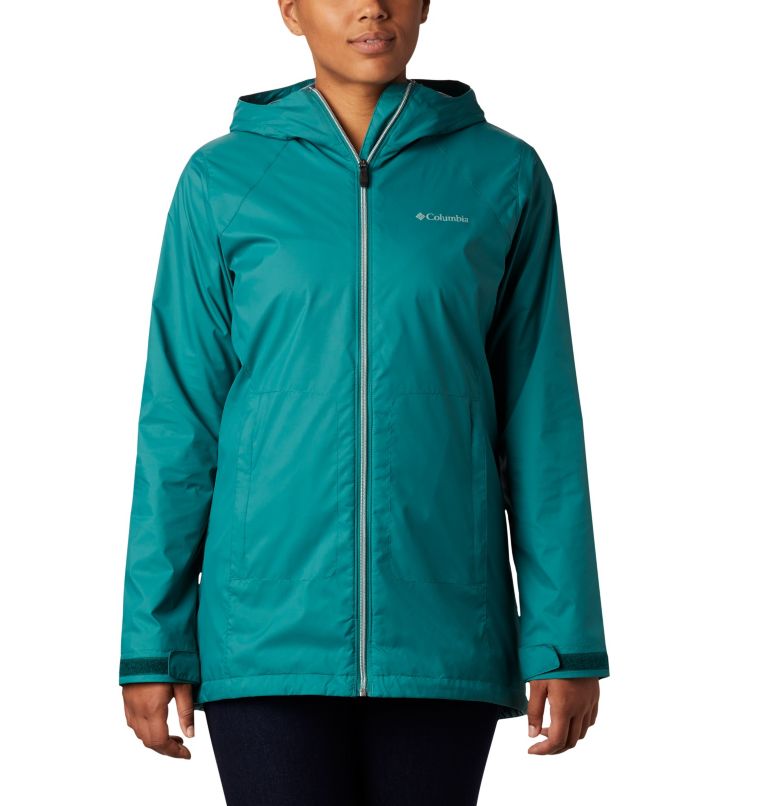 Women’s Switchback Lined Long Jacket, Color: Waterfall, Nocturnal Lining, image 1