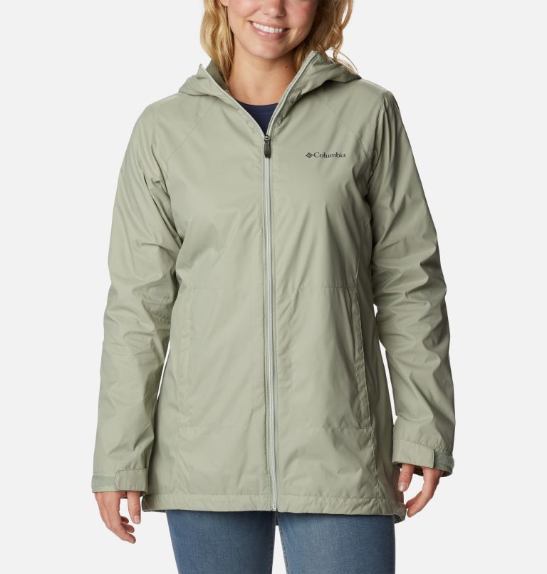 Columbia Women's Switchback Lined Long Rain Jacket, Medium, Safari