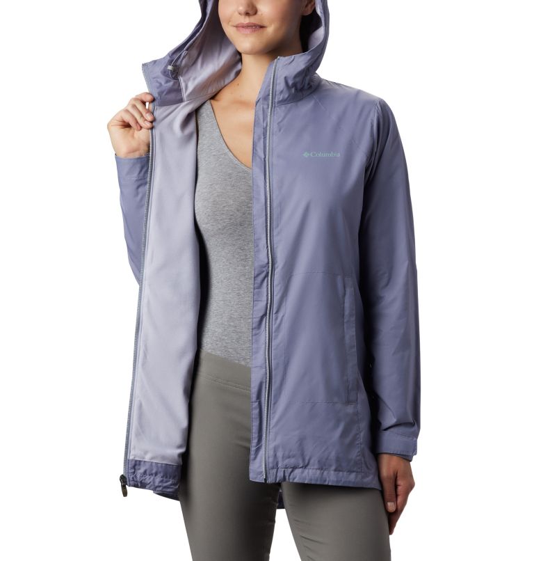 Women’s Switchback Lined Long Jacket, Color: New Moon, Twilight Lining, image 4