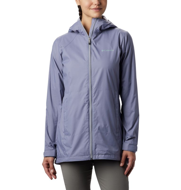 Women’s Switchback Lined Long Jacket, Color: New Moon, Twilight Lining, image 1
