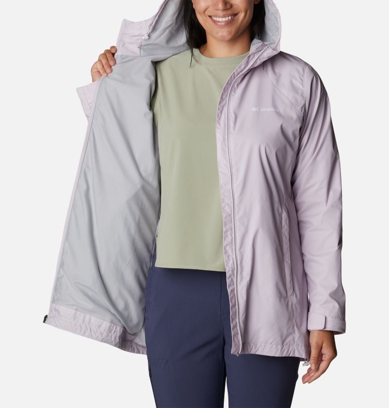 Women’s Switchback Lined Long Jacket, Color: Pale Lilac, image 5