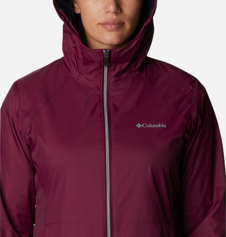 Women’s Switchback Lined Long Jacket, Color: Marionberry, image 4