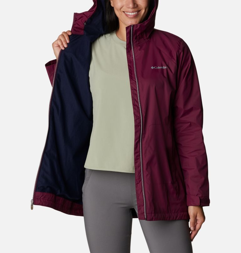Women’s Switchback Lined Long Jacket, Color: Marionberry