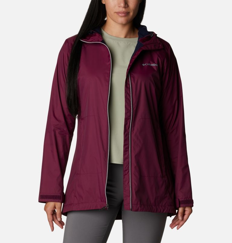 Women’s Switchback Lined Long Jacket, Color: Marionberry, image 7