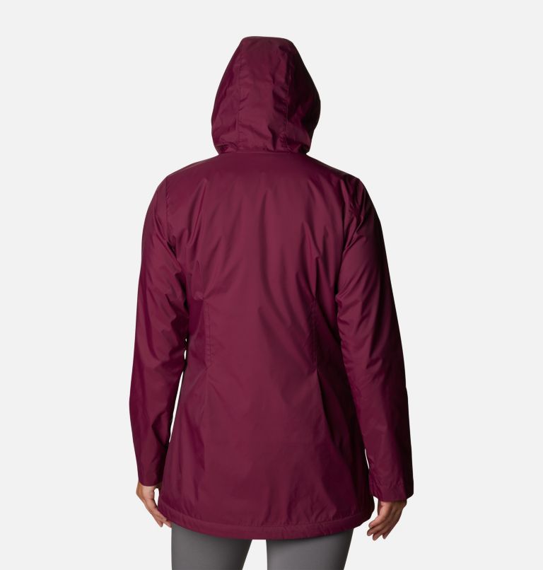 Thumbnail: Switchback Lined Long Jacket | 616 | S, Color: Marionberry, image 2