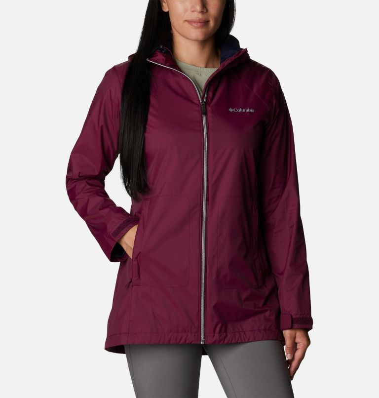 Women’s Switchback Lined Long Jacket, Color: Marionberry, image 1