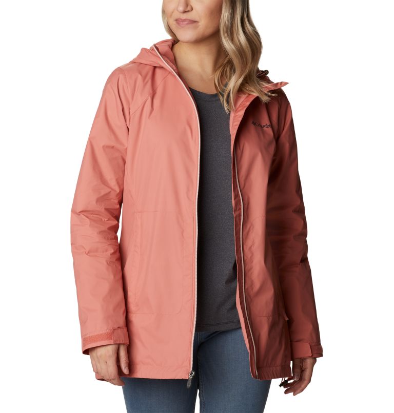 Thumbnail: Women’s Switchback Lined Long Jacket, Color: Dark Coral, image 7