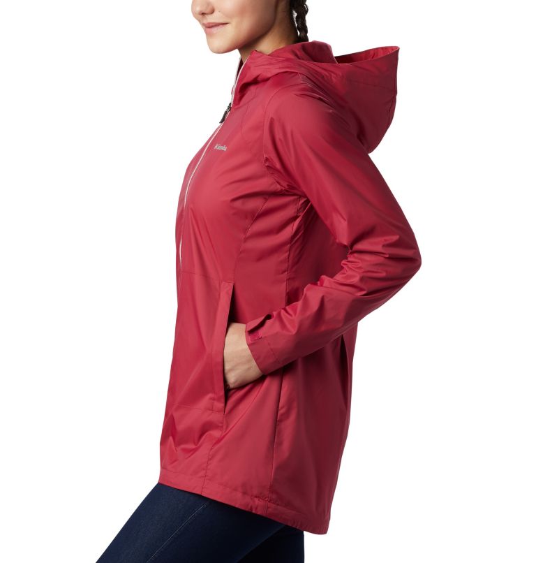 Women’s Switchback Lined Long Jacket, Color: Red Orchid, Red Orchid Lining, image 3