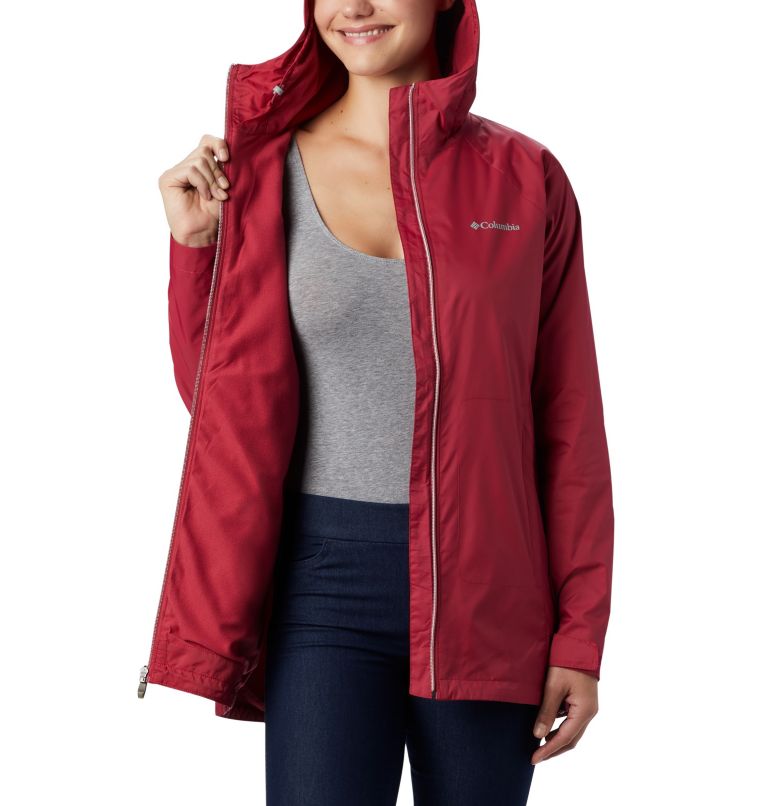 Women’s Switchback Lined Long Jacket, Color: Red Orchid, Red Orchid Lining, image 4