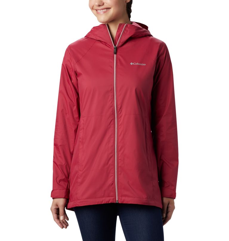 Women’s Switchback Lined Long Jacket, Color: Red Orchid, Red Orchid Lining, image 1