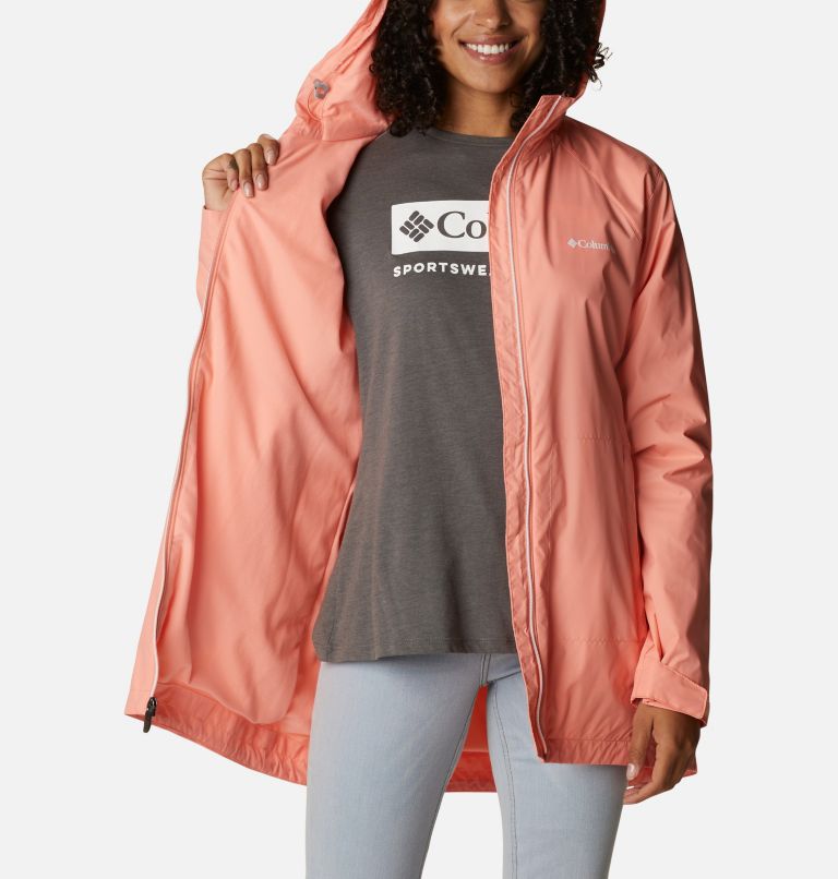 Thumbnail: Women’s Switchback Lined Long Jacket, Color: Coral Reef, image 5