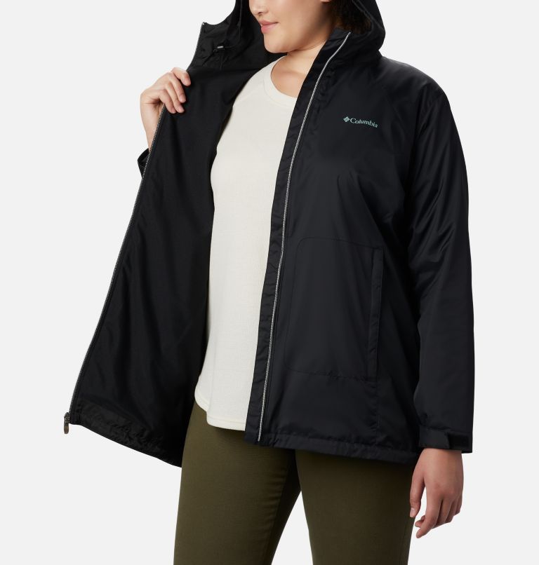 Women’s Switchback Lined Long Jacket - Plus Size, Color: Black, image 5