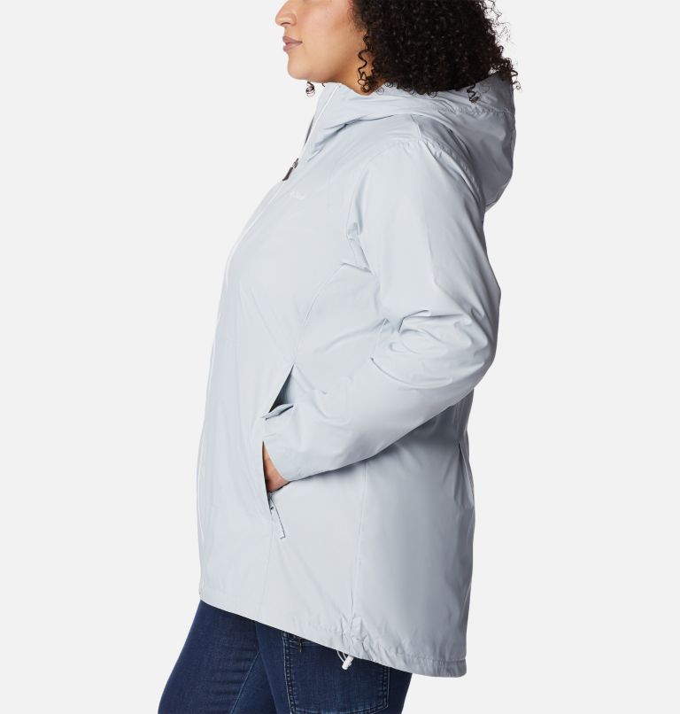 Thumbnail: Women’s Switchback Lined Long Jacket - Plus Size, Color: Cirrus Grey, image 3