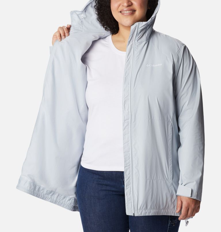 Thumbnail: Women’s Switchback Lined Long Jacket - Plus Size, Color: Cirrus Grey, image 5