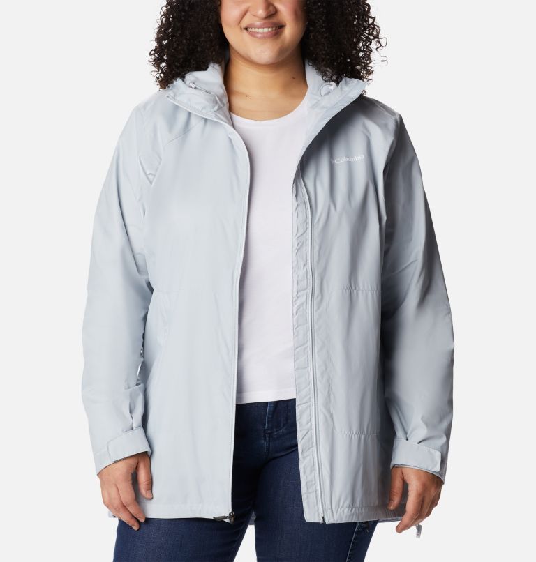 Thumbnail: Women’s Switchback Lined Long Jacket - Plus Size, Color: Cirrus Grey, image 7