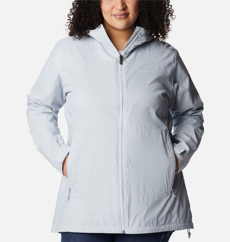 Thumbnail: Women’s Switchback Lined Long Jacket - Plus Size, Color: Cirrus Grey, image 1