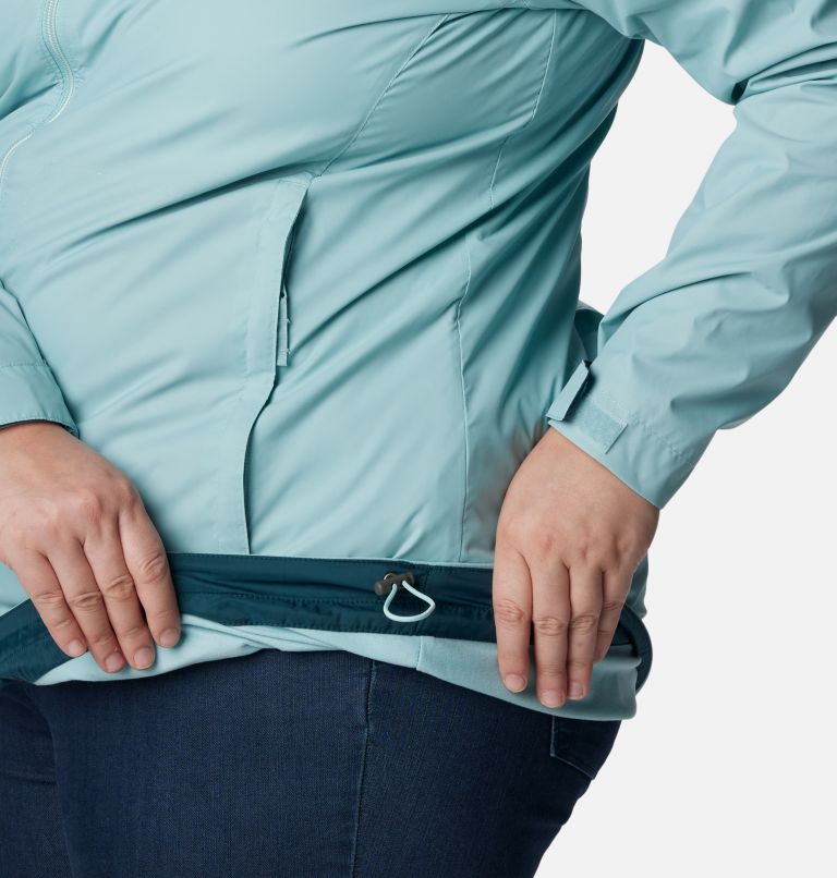 Women’s Switchback Lined Long Jacket - Plus Size, Color: Aqua Haze, image 6