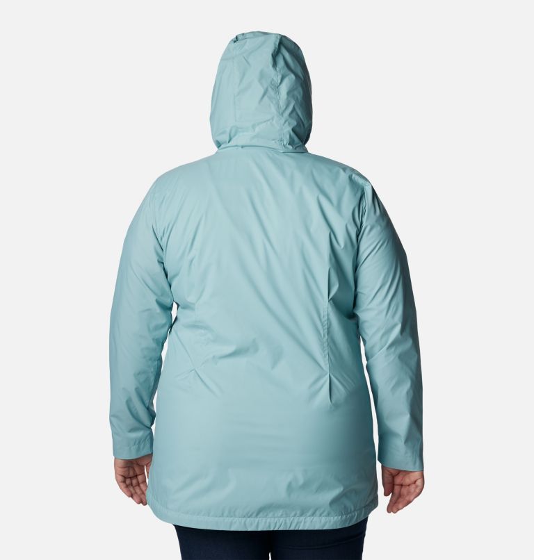 Women’s Switchback Lined Long Jacket - Plus Size, Color: Aqua Haze, image 2