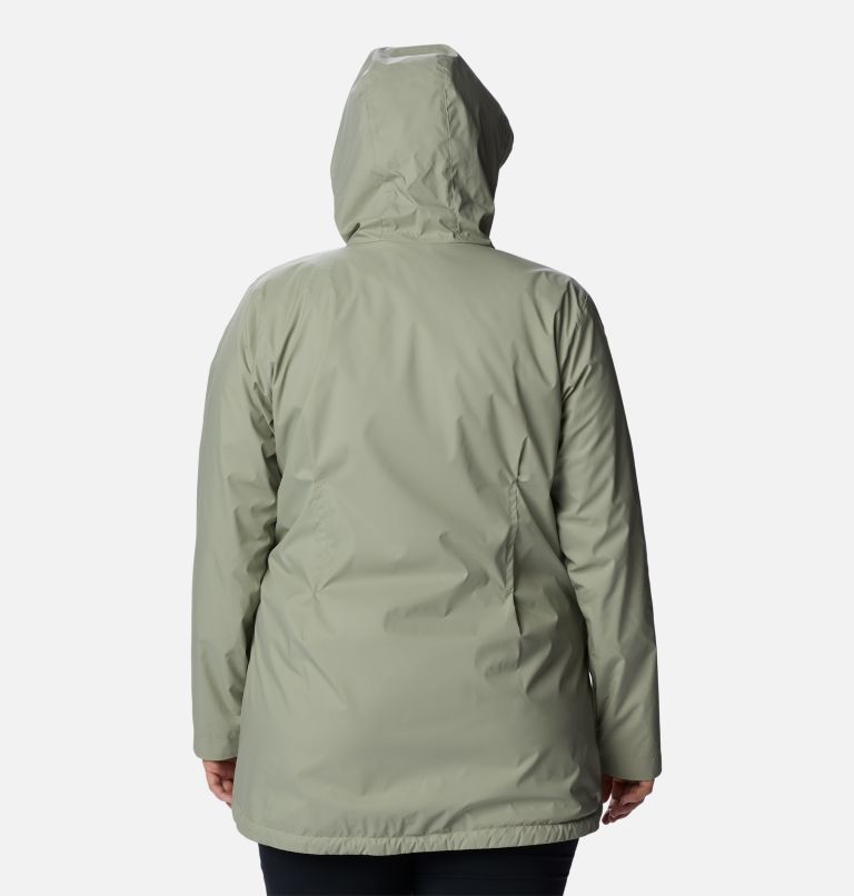 Women’s Switchback Lined Long Rain Jacket - Plus Size, Color: Safari, image 2