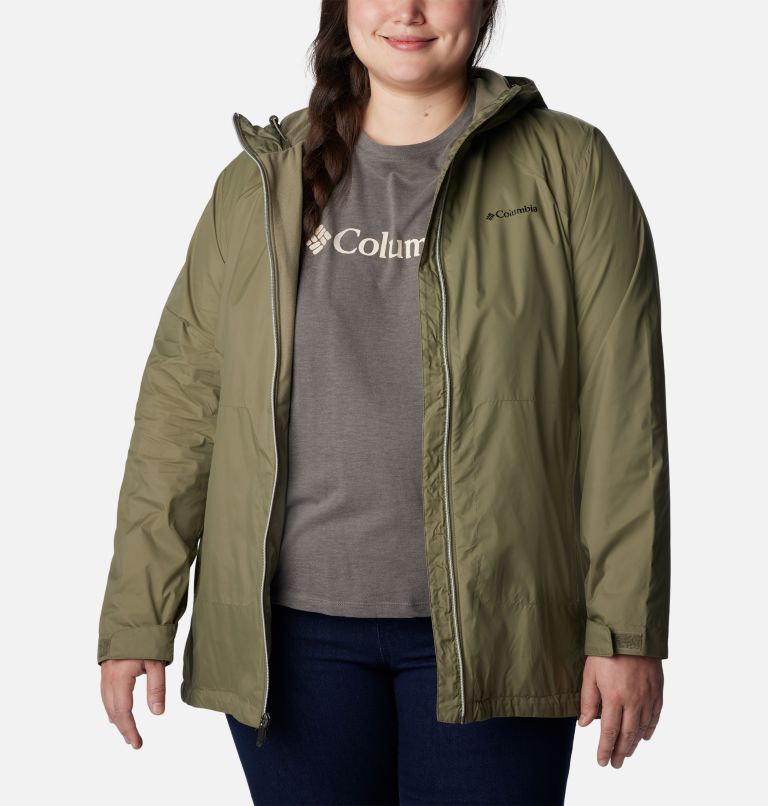 Plus size long windbreaker sale