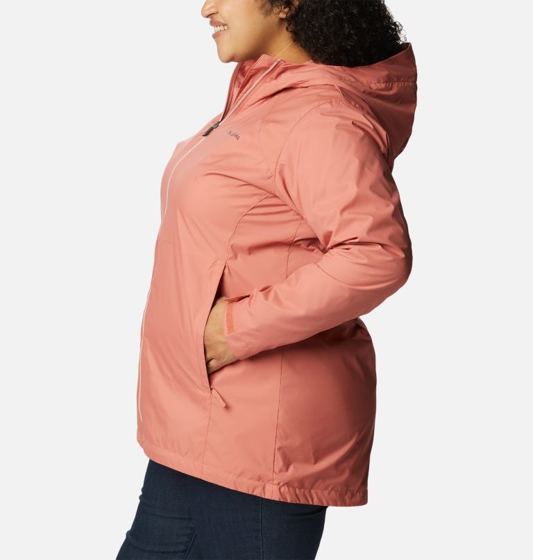 Women’s Switchback Lined Long Jacket - Plus Size, Color: Dark Coral, image 3