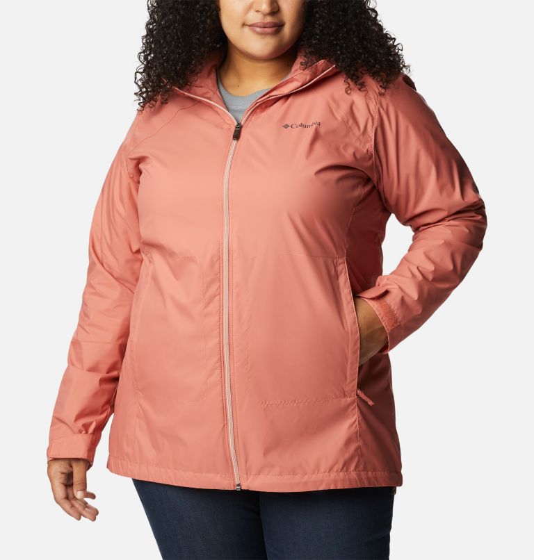 Women’s Switchback Lined Long Jacket - Plus Size, Color: Dark Coral, image 1