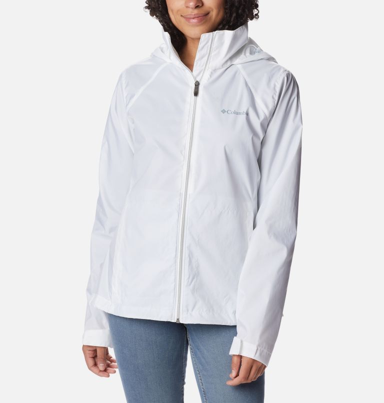 Columbia Sportswear Jacket Small Womens Blue Windbreaker Rain Zip Hood Light