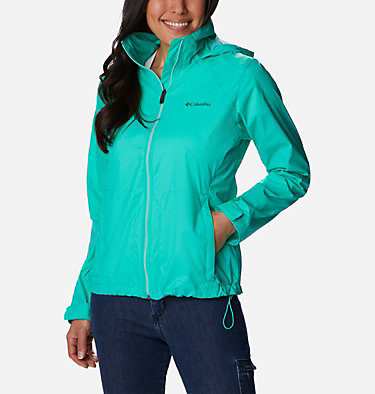 Women Raincoats Active Outdoor Lightweight Showerproof Jackets Windbreaker Waterproof Coat Outdoor for Cycling Running Zipper with Hood