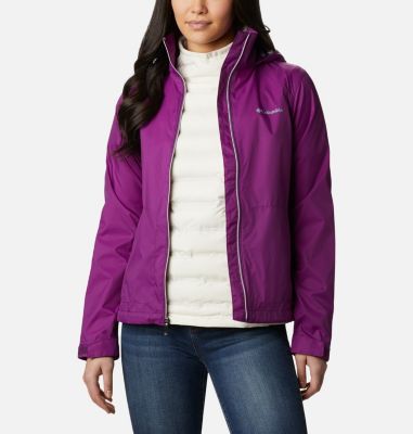 columbia rain jacket purple