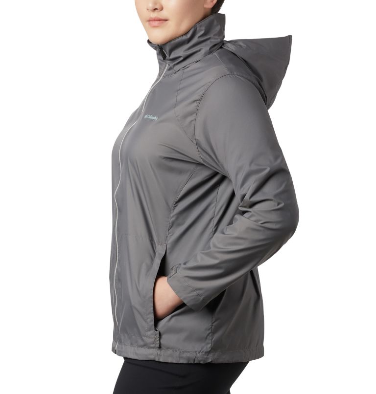 Thumbnail: Women’s Switchback III Rain Jacket - Plus Size, Color: City Grey, image 3