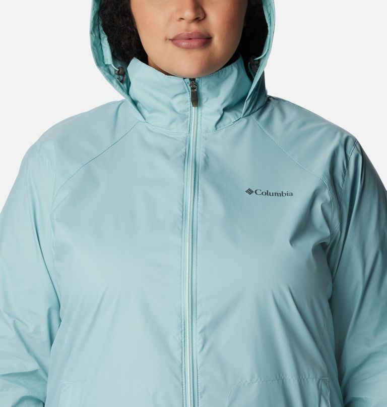 Thumbnail: Women’s Switchback III Jacket - Plus Size, Color: Aqua Haze, image 4