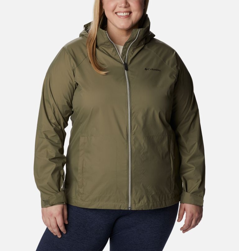 Thumbnail: Women’s Switchback III Rain Jacket - Plus Size, Color: Stone Green, image 1
