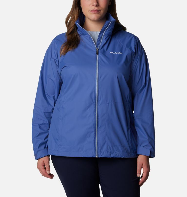 Plus size rain jacket on sale columbia