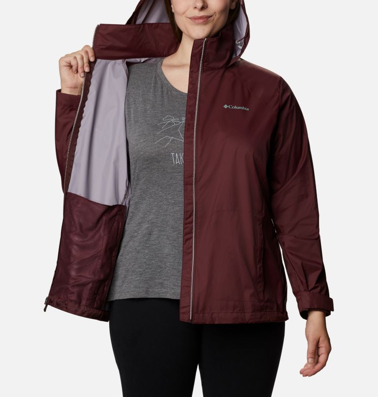 Thumbnail: Women’s Switchback III Rain Jacket - Plus Size, Color: Malbec, image 5