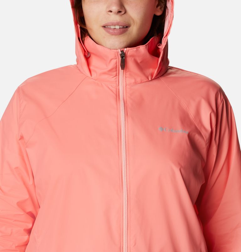 Thumbnail: Women’s Switchback III Rain Jacket - Plus Size, Color: Salmon, image 4