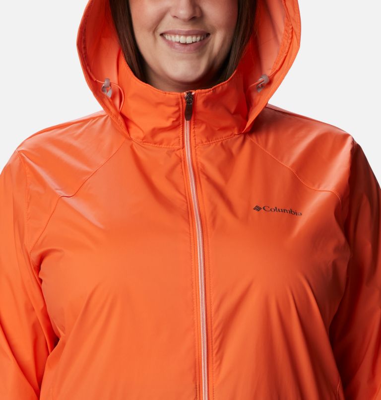 Women’s Switchback III Rain Jacket - Plus Size, Color: Sunset Orange, image 4