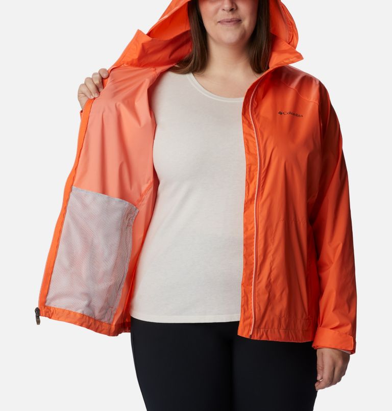 Women’s Switchback III Rain Jacket - Plus Size, Color: Sunset Orange, image 5
